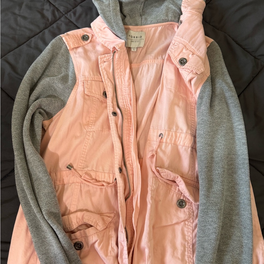Torrid Pink and Gray Jacket